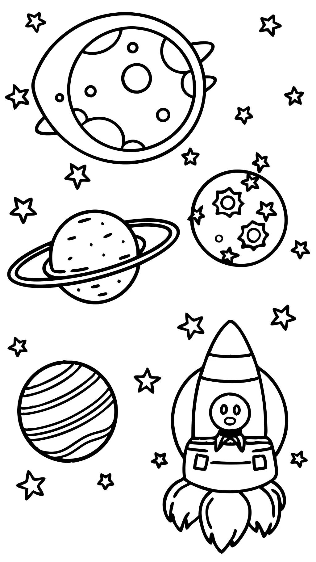 free coloring pages space